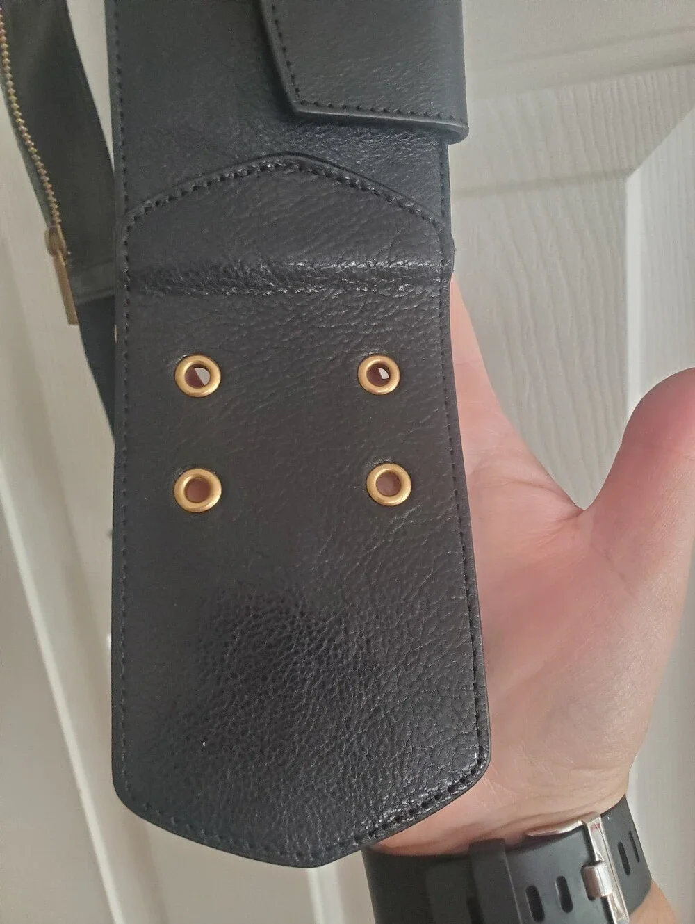 White House Black Market (WHBM) Leather & Elastic Utility Belt Size Small NEW